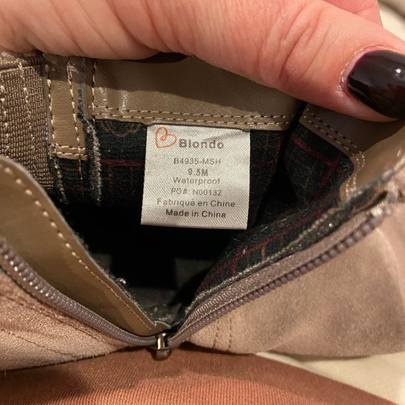 Blondo Waterproof Suede Ankle Booties – Taupe – Size 9.5M - Picture 7 of 9